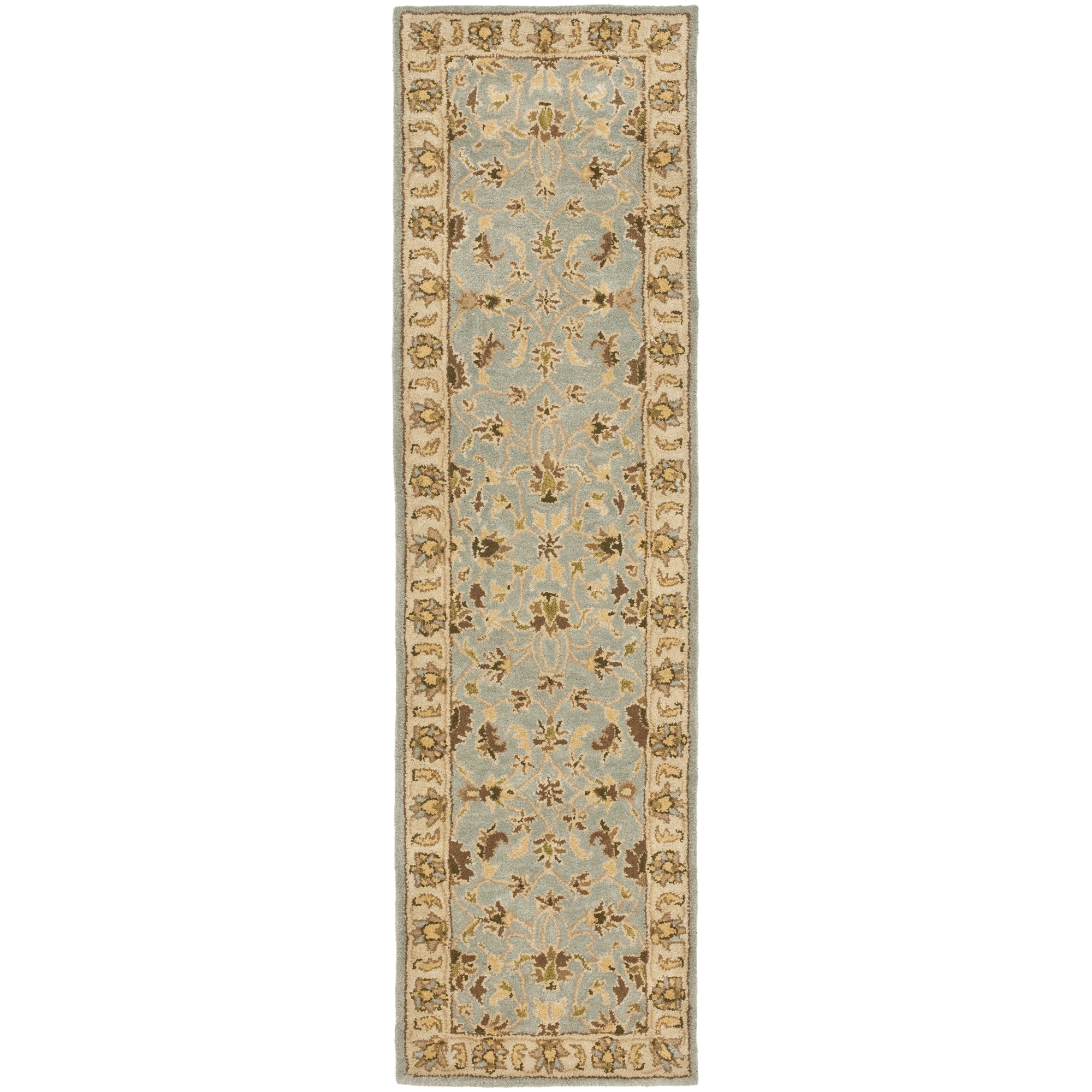 Safavieh Handmade Heritage Kashmar Light Blue/beige Wool Runner Rug (23 X 20)