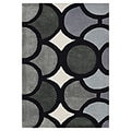 Alliyah Hand Made Tufted Metro Circles Grey New Zealand Blend Wool Area Rug 9' x 12'