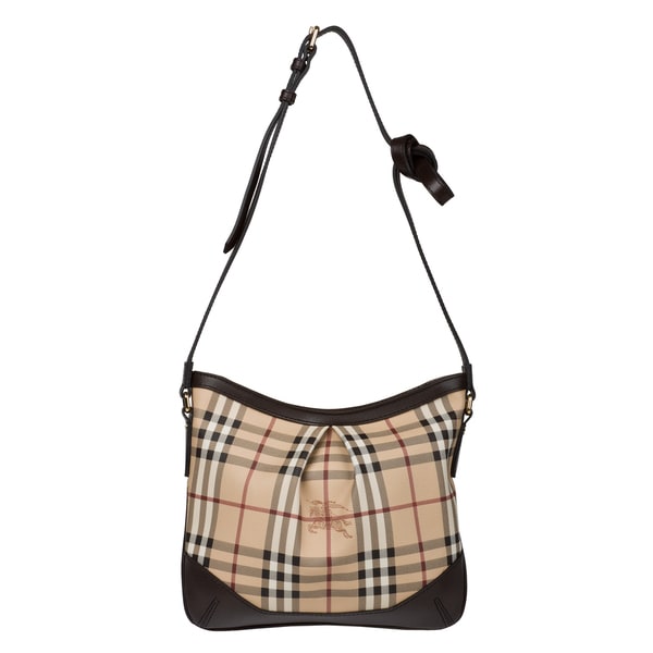 Burberry 3690370 Medium Haymarket Check Crossbody Bag (As Is Item)
