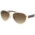 Ray-Ban Unisex RB 3491 Aviator 001/13 Gold & Matte Tortoise Sunglasses