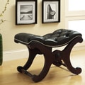 ETHAN HOME Imperial Dark Brown Bench with Nailhead Detail
