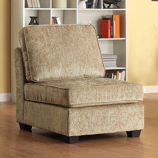 Barnsley Armless Brown Beige Chenille Chair