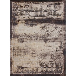 See Reviews Pembrooke Flax/ Espresso Rug (9'8 x 12'8)