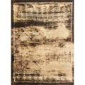 Pembrooke Flax/ Espresso Rug (9'8 x 12'8)