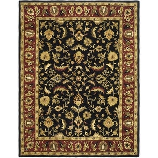@@@ >  Handmade Heritage Heirloom Black/ Red Wool Rug (12' x 18')