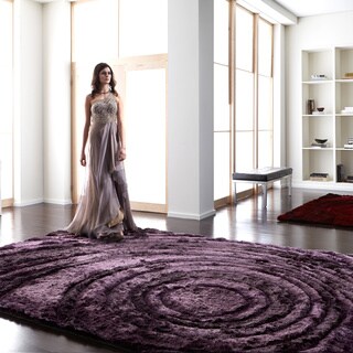 Low Price Hand-woven Perseus Eggplant Rug (7'10 x 11'0)