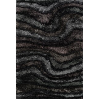 Hand-woven Perseus Black Rug (7'10 x 11'0)