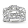 Miadora 10k White Gold 1/3ct TDW Diamond Ring (H-I, I2-I3)