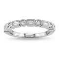 Miadora 14k White Gold 1/4ct TDW Diamond Semi Eternity Ring (G-H, I1-I2)