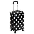 Rockland Black Polka Dot 20-inch Lightweight Hardside Spinner Carry-on Luggage