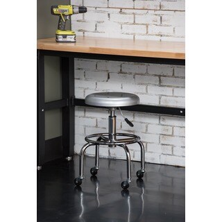 Trinity Pneumatic Aluminum Work Stool with Casters