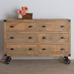 Great Prices Agra Reclaimed Wood Six-Drawer Dresser (India)