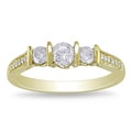Miadora 10k Yellow Gold 1/2ct TDW Diamond 3-Stone Ring (H-I, I2-I3)