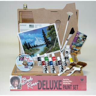 Weber Bob Ross Deluxe Wood Box Set with 1 Hour DVD