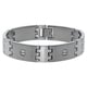 Stainless Steel Men's Screw Detail Link Bracelet
