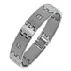 Stainless Steel Men's Screw Detail Link Bracelet