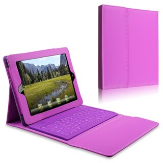 BasAcc Leather Case Stand with Bluetooth Keyboard for Apple iPad 2
