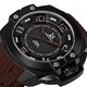 Joshua & Sons Brown Men's Swiss Quartz Silicon Strap Crown Guard Watch