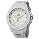 Joshua & Sons Men's White Silicon Luminous Swiss Quartz Sport Watch