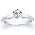 14k White Gold 1/2ct TDW Diamond Solitaire Engagement Ring (H-I, SI2)