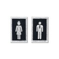 Men and Women's Room Black/ White Wall Plaques
