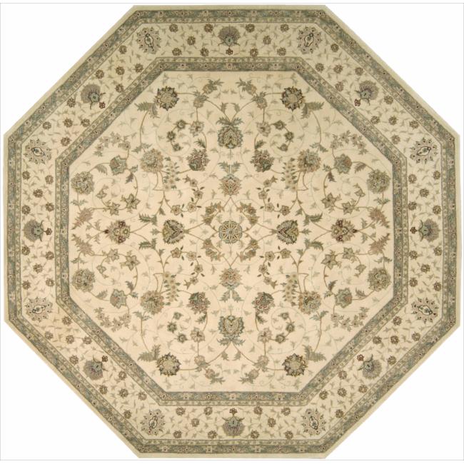 Online Specials  Nourison 2000 Hand-tufted Tabriz Ivory Rug (10 x 10) Octagon