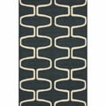 Hand-hooked Alexa Moroccan Trellis Grey Wool Rug (6' x 9')