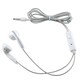 INSTEN White 3.5mm In-Ear Stereo Headset with On-Off Switch and Microphone