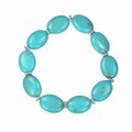 Jewelry by Dawn Oval Turquoise Magnesite Stretch Bracelet