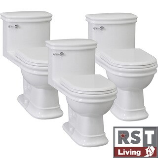 RST Living Wilshire One-Piece White Toilet Contractor Set by Icera (Set of 3)