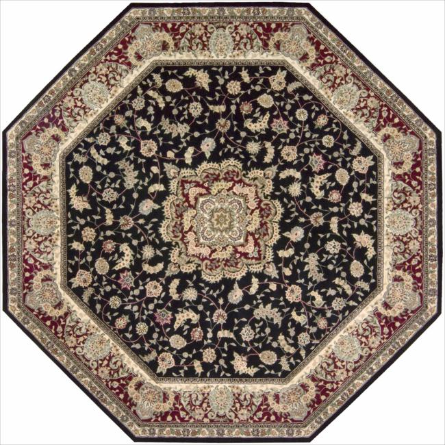 Sale Price Nourison 2000 Hand-tufted Tabriz Black Rug (10 x 10) Octagon