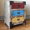 Vintage Antique Multicolor Three-drawer Chest