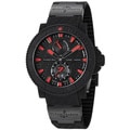Ulysse Nardin Men's 'Marine Maxi Sea' Black Dial Rubber Strap Watch