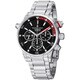 Maurice Lacroix Men's 'Pontos' Black Dial Silvertone Stainless Steel Watch
