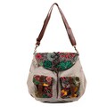 Nikky Jocie Flowers Stripes Messenger Bag