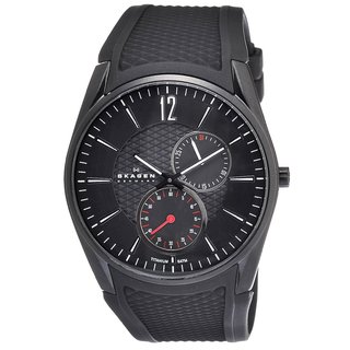 Skagen Men's Titanium Black Silicone Watch