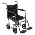Drive Medical Deluxe Lightweight Transport Wheelchair with Removable Wheels