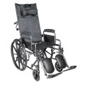 Drive Medical Silver Sport 18-inch Reclining Wheelchair