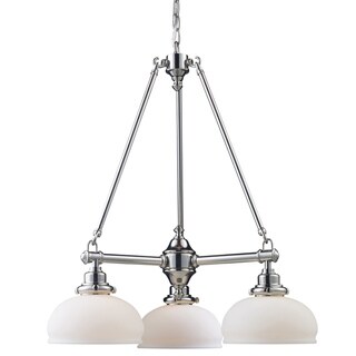Elk Lighting Opal White 3-light Chandelier