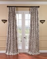 Calypso Silver/ Plum Faux Silk Jacquard Curtains