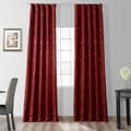 Astoria Red/ Bronze Faux Silk Jacquard Curtains