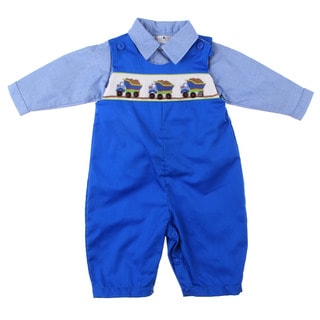 Petit Ami Newborn Boy's 2-piece Overall Set FINAL SALE