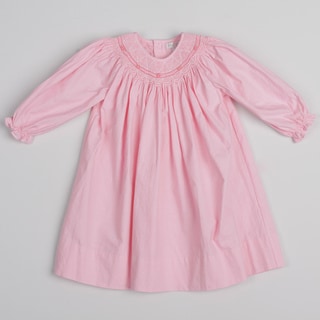 Petit Ami Toddler Girl's Pink Smocked Collar Dress FINAL SALE