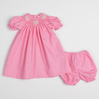 Petit Ami Infant Girl's Smocked Collar Dress 