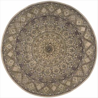 Low Price Nourison 2000 Hand-tufted Lavender Sunburst Rug (6' Round)