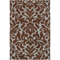 Candice Olson Hand-woven Fruitvale Brown Wool Rug (2' x 3')