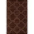 Hand-crafted Brown Lattice Greenville Wool Rug (3'3 x 5'3)