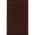 Hand-crafted Brown Solid Casual Gustine Wool Rug (2' x 3')