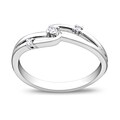 Miadora 14k White Gold Diamond Promise Ring (G-H, I1-I2)