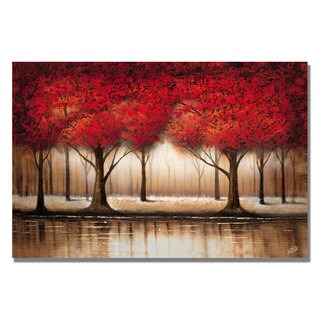 Low Price Rio 'Parade of Red Trees' Canvas Art